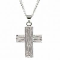 The Rugged Cross Pendant in Sterling Silver