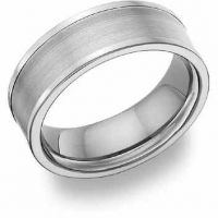 Titanium Brushed Wedding Band Ring