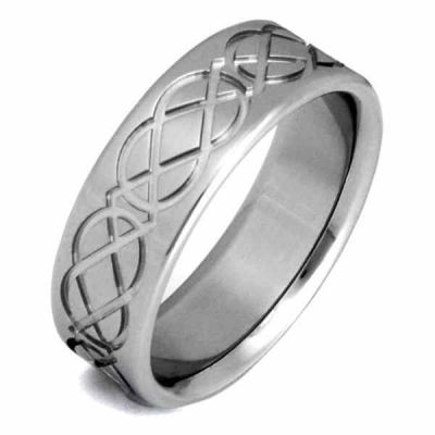 Titanium Celtic Knot Wedding Band Ring -  - TI-CK1
