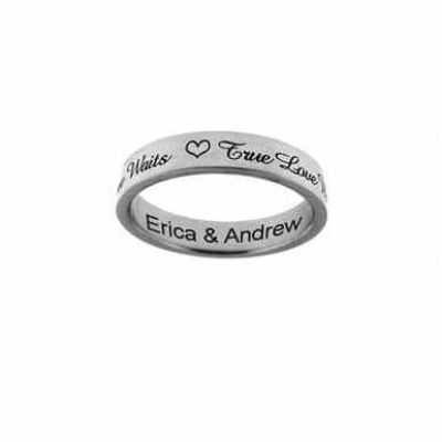 True Love Waits Personalized Purity Ring Sterling Silver -  - JARG-R70648SS
