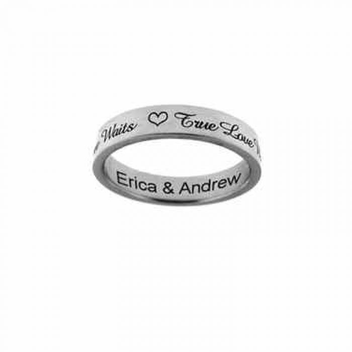 True Love Waits Purity Ring in Sterling Silver