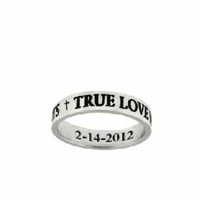 True Love Waits Purity Ring in Sterling Silver -  - JARG-NR91240-SS