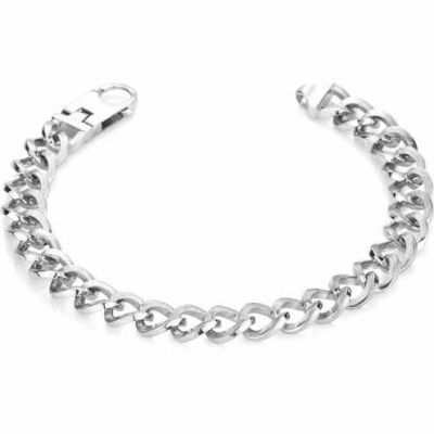 Twisted Curb Bracelet in 14K White Gold -  - AST-3707-9300