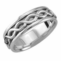 Platinum Infinity Symbol Wedding Band Ring