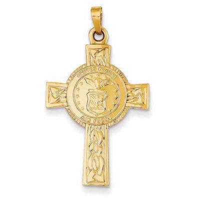 United States Air Force Cross Pendant in 14K Gold -  - QG-REL113