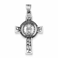 United States Air Force Sterling Silver Cross Pendant