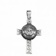 United States Navy Cross Pendant in Sterling Silver