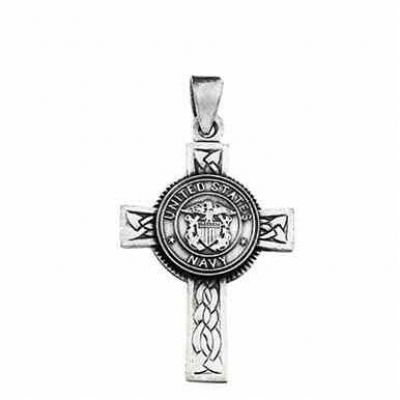 United States Navy Cross Pendant in Sterling Silver -  - QGPD-QC4409