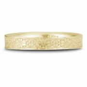 Vintage Floral Wedding Band in 14K Yellow Gold
