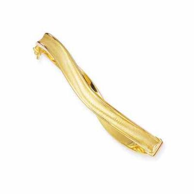 Wave of Yellow Gold 14K Bangle Bracelet -  - MK-8G9101