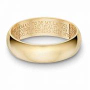 Wedding Vow Wedding Band Ring, 14K Gold
