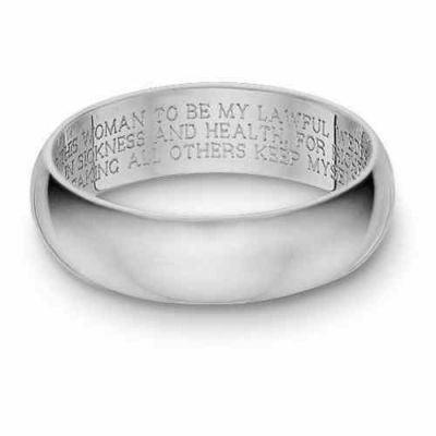 Wedding Vow Wedding Band Ring in 14K White Gold -  - WEDVOW-2