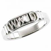 What Would Jesus Do Ring in Sterling Silver