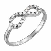 White Diamond Infinity Ring