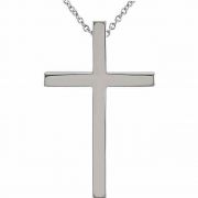 Platinum Cross Necklace with Hidden Bale for Women