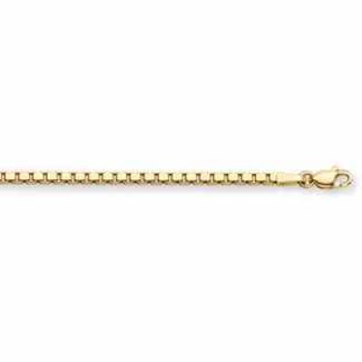 Men s 14K Gold Box Chain Bracelet (4mm) -  - AS-9757