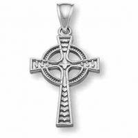 Women's 14K White Gold Celtic Cross Pendant