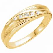 Women's 5-Stone 1/10 Carat Diamond Ring, 14K Gold