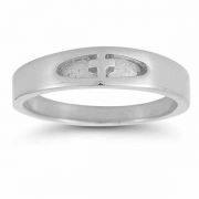 Women's Christian Cross Ring in Sterling Silver