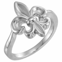Women's Fleur-de-Lis Ring in Sterling Silver