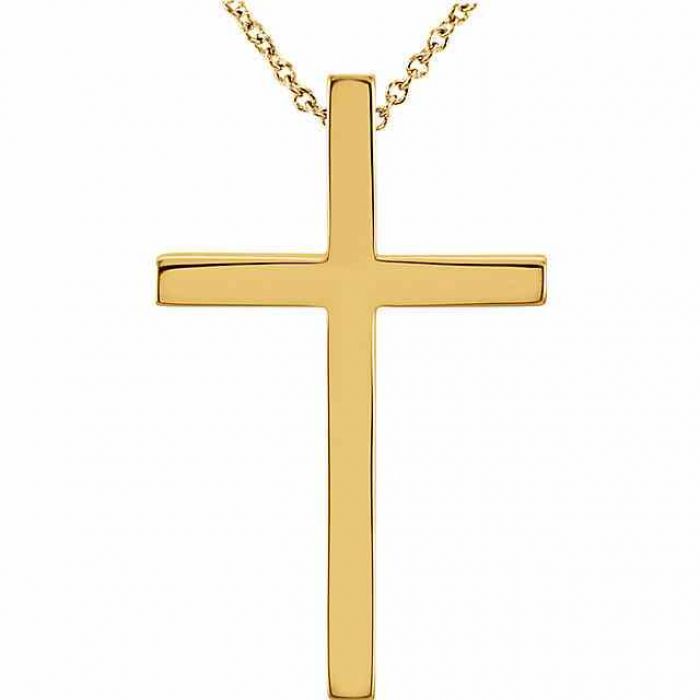 Two Tone Guardian Angel & Cross Necklace | The Catholic Company®