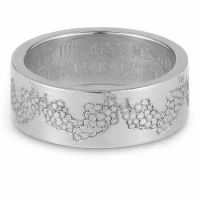 Your Love is Better than Wine Bible Verse Ring in 14K White Gold
