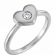 Your Undivided Love Diamond Heart Ring in 14K White Gold