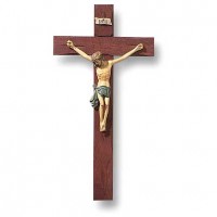 10 inch Tomaso Ornate Wood & Resin Crucifix