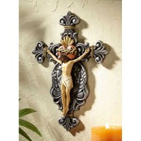 10in. Calvary Sacred Heart Wall Crucifix