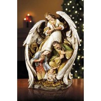 15in. Angel w/Nativity Scene 15in. Angel w/Nativity Scene