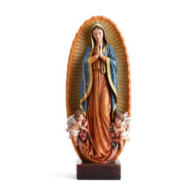 23.5in. Our Lady Of Guadalupe Resin Statue - Val Gardena Italy - 886083363412 - WC793