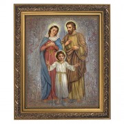 Holy Family Gold Tone Framed Print