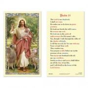 25-pk Christ the Good Shepherd Laminated Holy Prayer Card (Psalm 23) - 25/pk