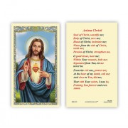 25-pk Sacred Heart Anima Christi Laminated Holy Prayer Card - 25/pk 25-pk Sacred Heart Anima Christi Laminated Holy Prayer Card - 25/pk