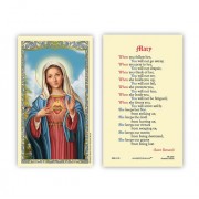 25-pk Immaculate Heart of Mary - Mary Prayer Laminated Holy Prayer Card - 25/pk 25-pk Immaculate Heart of Mary - Mary Prayer Laminated Holy Prayer Card - 25/pk