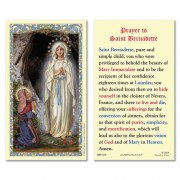 25-pk Saint Bernadette Laminated Holy Prayer Card - 25/pk 25-pk Saint Bernadette Laminated Holy Prayer Card - 25/pk