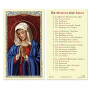 25-pk Our Lady of the Rosary Laminated Holy Prayer Card - 25/pk