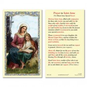 25-pk Saint Anne Laminated Holy Prayer Card - 25/pk 25-pk Saint Anne Laminated Holy Prayer Card - 25/pk