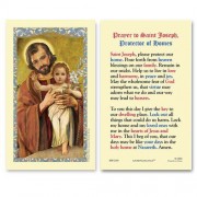 25-pk Saint Joseph and Child, Protector of Homes Laminated Holy Prayer Card - 25/pk