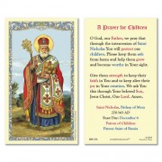 25-pk Saint Nicholas Laminated Holy Prayer Card - 25/pk