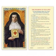 25-pk Saint Margaret Mary Alacoque Laminated Holy Prayer Card - 25/pk