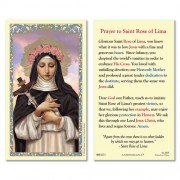 25-pk Saint Rose of Lima Laminated Holy Prayer Card - 25/pk
