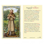 25-pk Saint Fiacre Laminated Holy Prayer Card - 25/pk