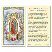 25-pk Our Lady of Guadalupe with Visions Laminated Holy Prayer Card - 25/pk