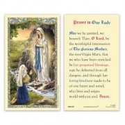 25-pk Our Lady of Lourdes Laminated Holy Prayer Card - 25/pk