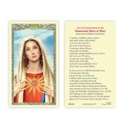 25-pk Immaculate Heart of Mary Laminated Holy Prayer Card - 25/pk 25-pk Immaculate Heart of Mary Laminated Holy Prayer Card - 25/pk