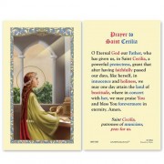 25-pk Saint Cecilia Laminated Holy Prayer Card - 25/pk 25-pk Saint Cecilia Laminated Holy Prayer Card - 25/pk