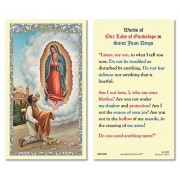 25-pk Saint Juan Diego Laminated Holy Prayer Card - 25/pk