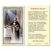 25-pk Saint Thomas Aquinas Laminated Holy Prayer Card - 25/pk