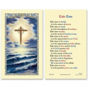 25-pk Cross on the Ocean (Take Time) Laminated Holy Prayer Card - 25/pk 25-pk Cross on the Ocean (Take Time) Laminated Holy Prayer Card - 25/pk